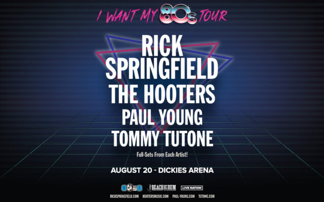I Want My 80’s Tour with Rick Springfield, The Hooters, Paul Young, & Tommy Tutone – 08/20/23
